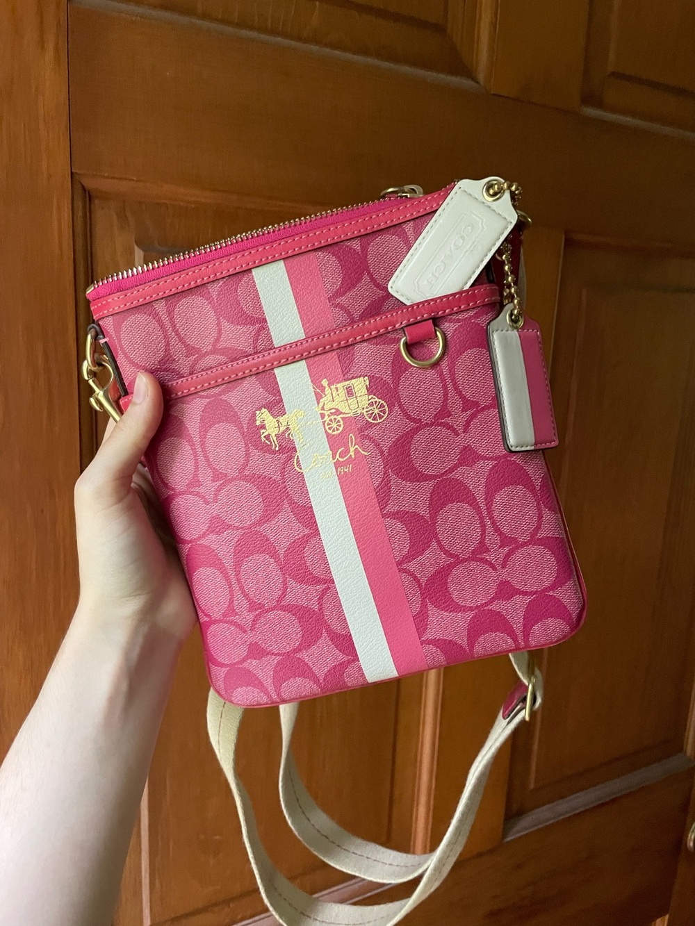 🍓Coach Chelsea heritage swingpack🍓